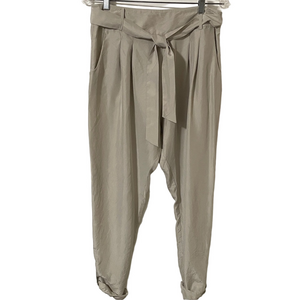 Stills 100% Silk Sand Colour Pants Size 40 Eu